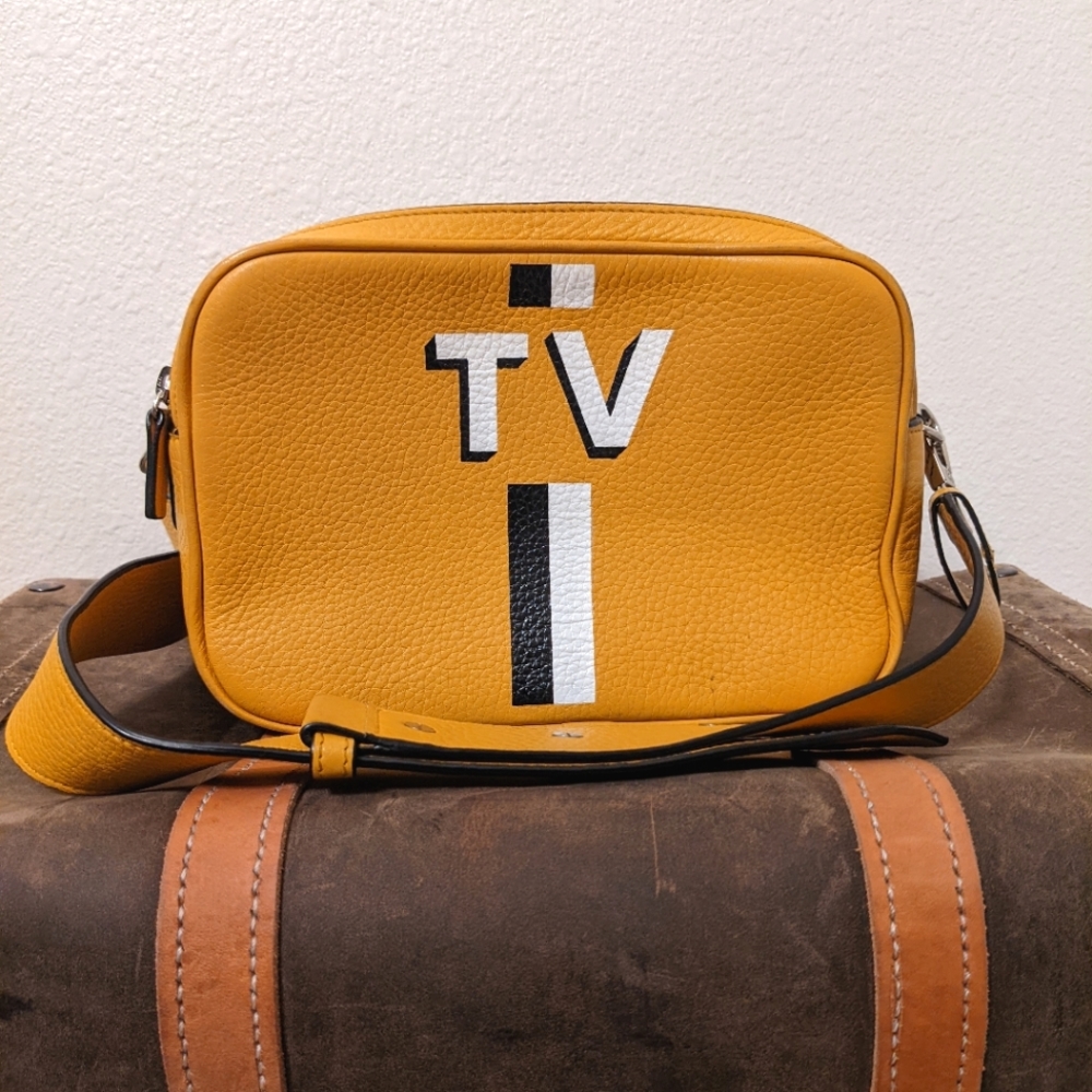 Leatherology Meadow Double zip Camera Bag Custom TV initials